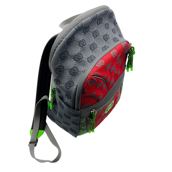GUCCI GREY / RED / GREEN MULTI GG NYLON BACKPACK main image 10